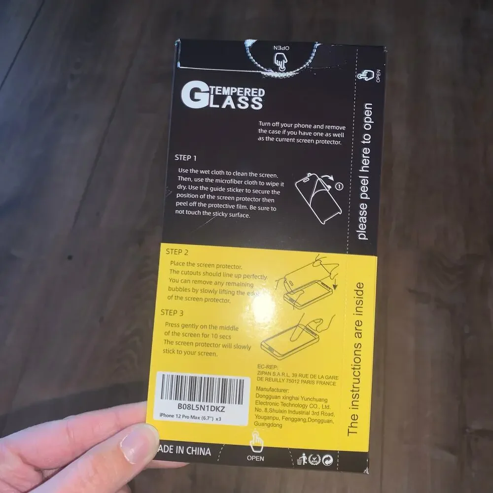 New’C Tempered Glass Screen Protectors 3-Pack iPhone 12 Pro Max